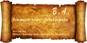 Baumgartner Adelgunda névjegykártya